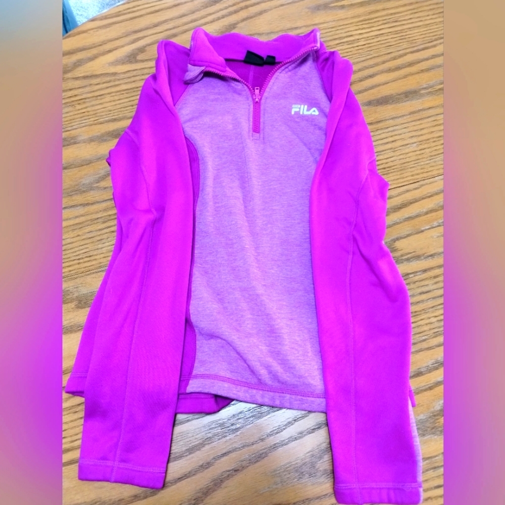 Women's Medium Pink Fila Fleece pullover